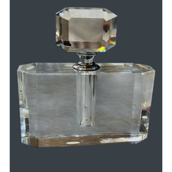 Other - Rectangular Art Deco Hand Cut Crystal Perfume Bottle